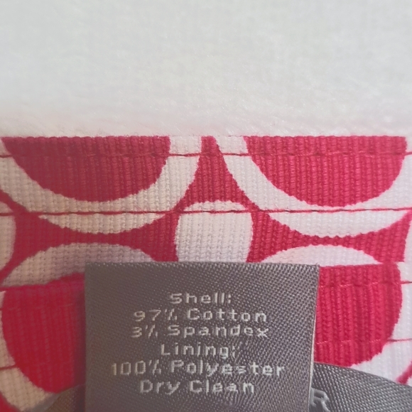 ANN TAYLOR MINI SKIRT -CoralPink & White. NWOT - Picture 9 of 9